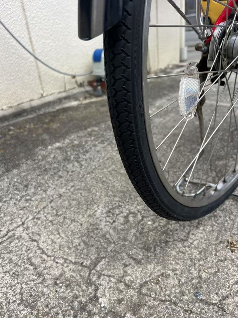 358 ヤマハPAS natura 26インチ電動自転車 電動アシスト自転車　赤