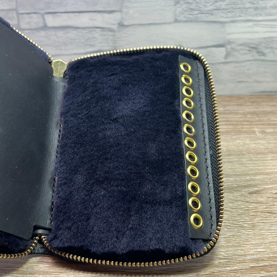 ルアーワレット　本革レザー　手染めアンティークレッド　ハンドメイド　渓流　ミノー