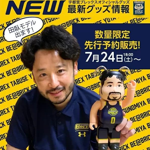 新品 ベアキューブリック × 田臥勇太 100％&400%