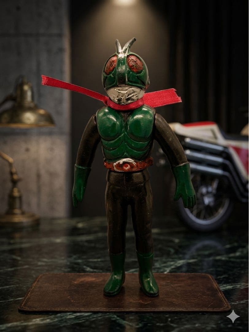 旧バンダイ製 仮面ライダー ソフビ フィギュア　14cm　当時物　レア　希少