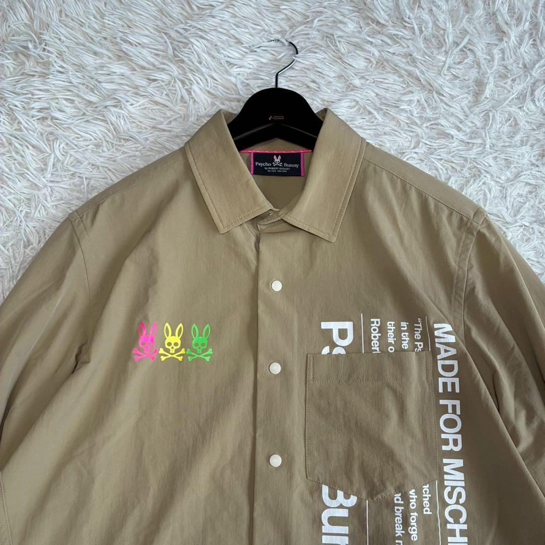 ◎極美品 Psycho Bunny シャツ L ライトブラウン メンズゴルフ