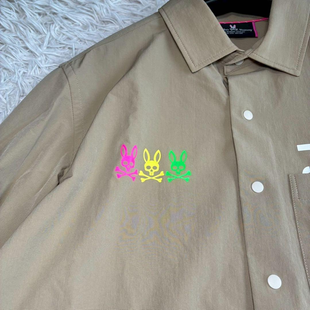 ◎極美品 Psycho Bunny シャツ L ライトブラウン メンズゴルフ