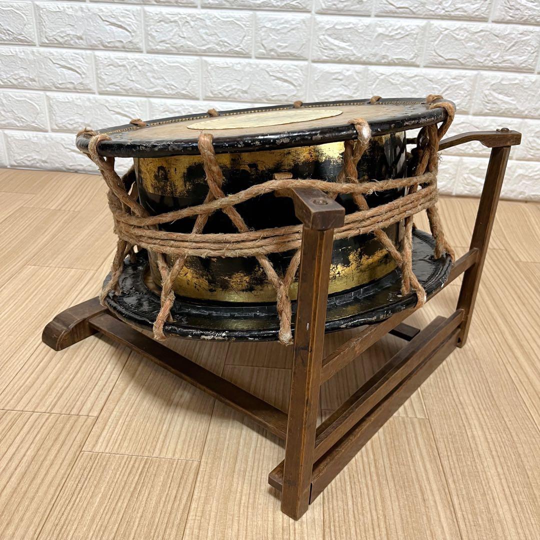 伝統芸能 和太鼓 締太鼓 打楽器 和楽器 練習 祭り 架台 バチ付き