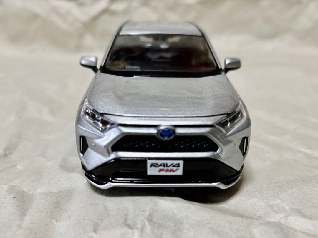 旧型RAV4 PHV カラーサンプル ミニカー シルバーメタリック 専用箱付