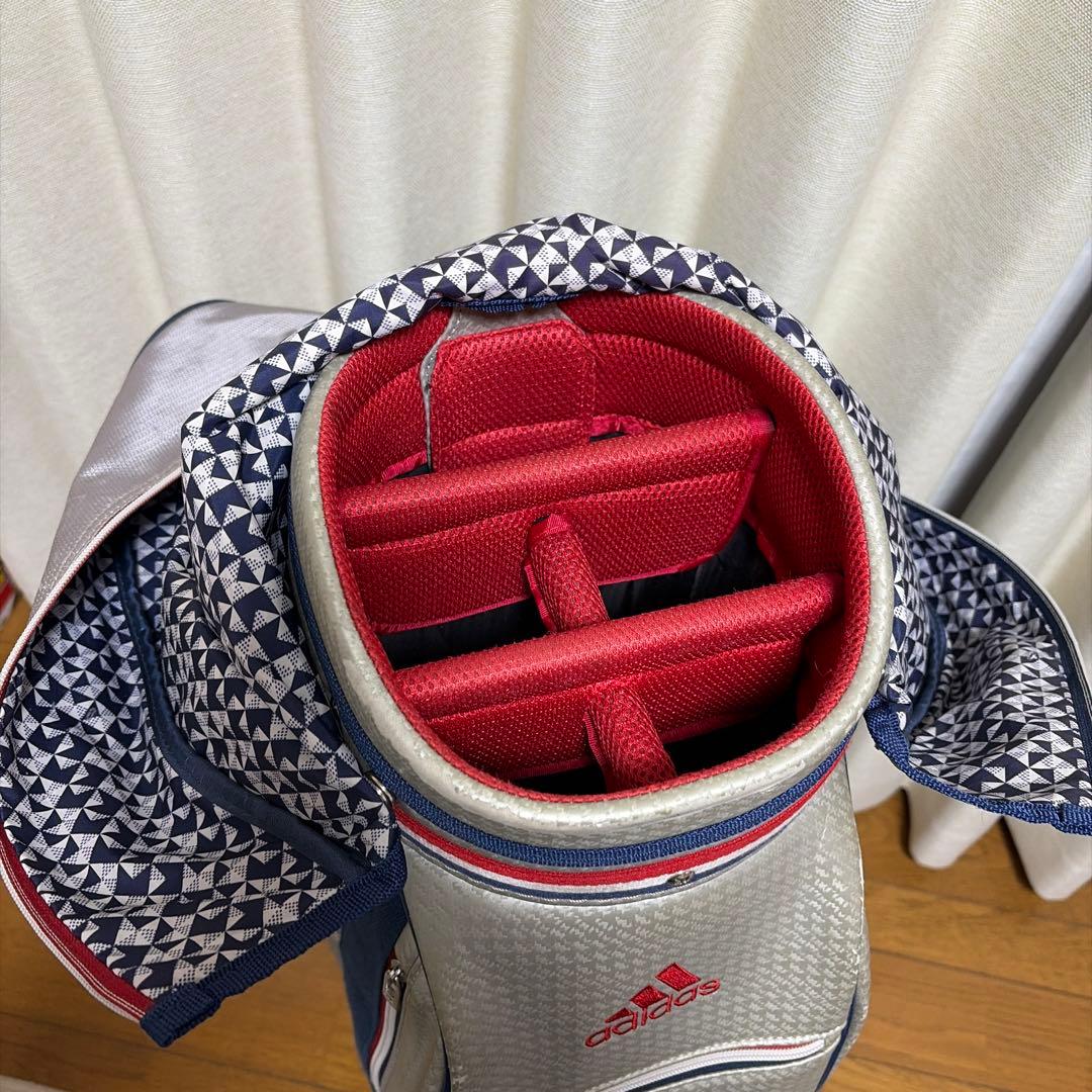 adidas ゴルフバッグ シルバー　アディダス　キャディバッグ