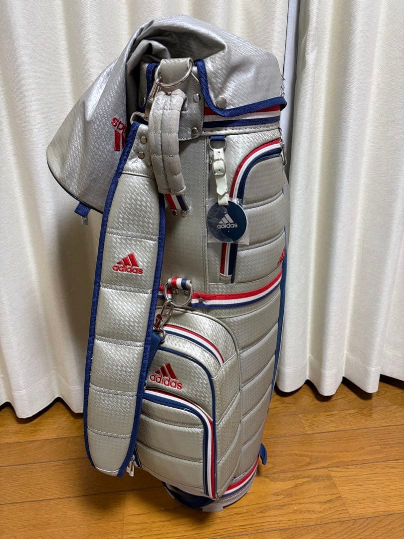 adidas ゴルフバッグ シルバー　アディダス　キャディバッグ