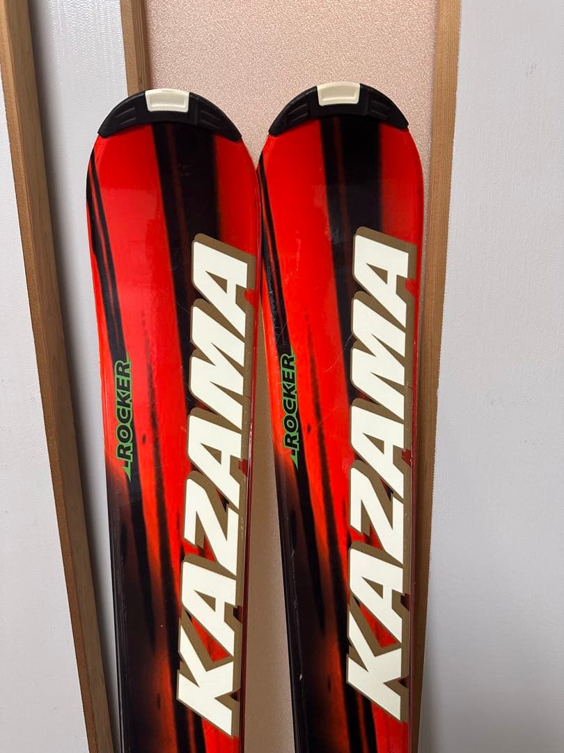 3セットKAZAMA スキー板159cm,ブーツ27cm,ストック115cm