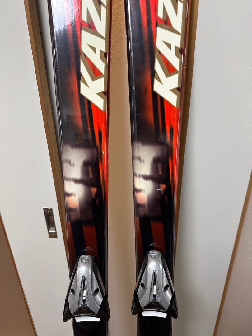 3セットKAZAMA スキー板159cm,ブーツ27cm,ストック115cm