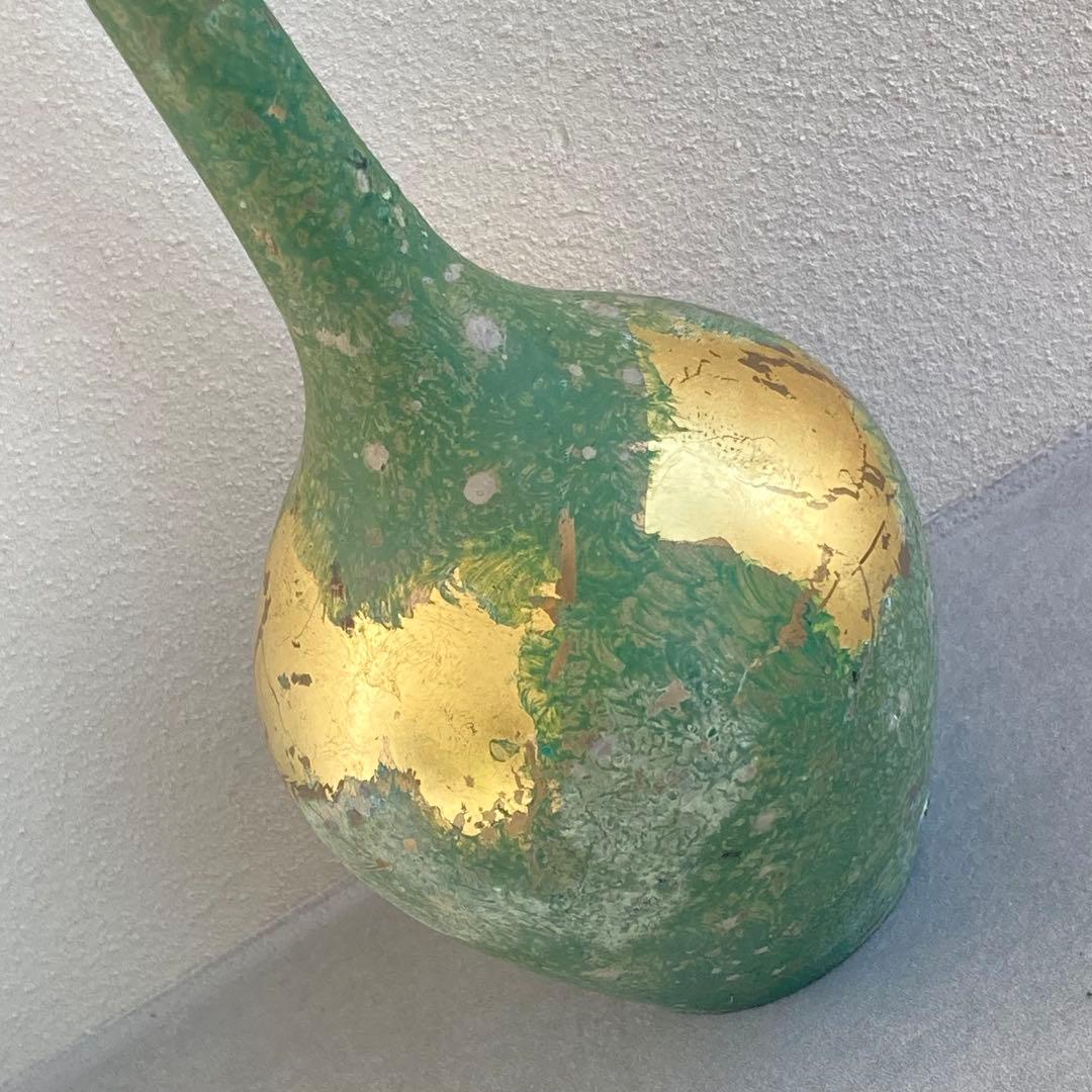 純金箔 青銅器 美術工芸品 峰雲謹言 花瓶