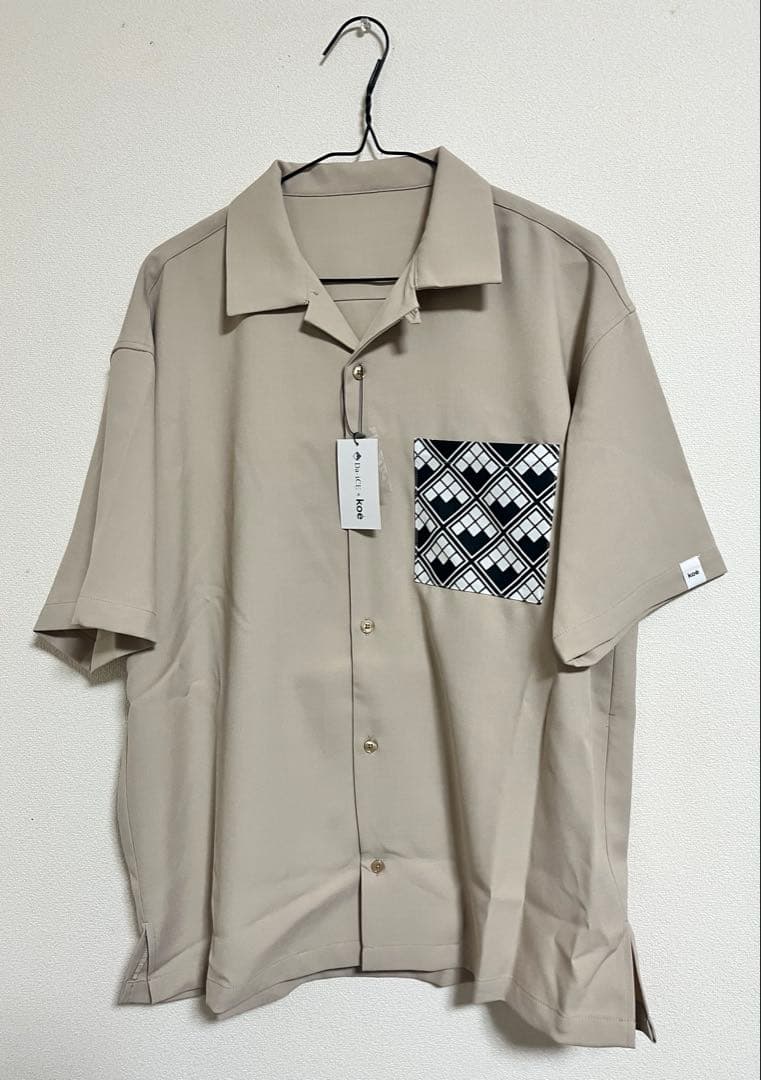 Da-iCE×koe コラボ オープンカラーシャツ(ベージュ) Lサイズ