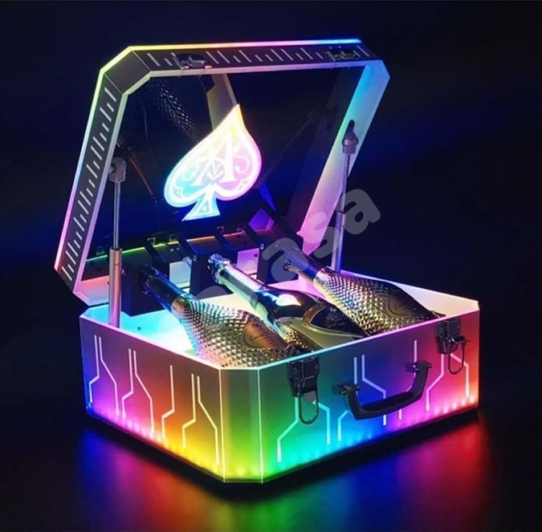 【新品】LED照明付きシャンパン ボトル アルマンド ボックス ケース