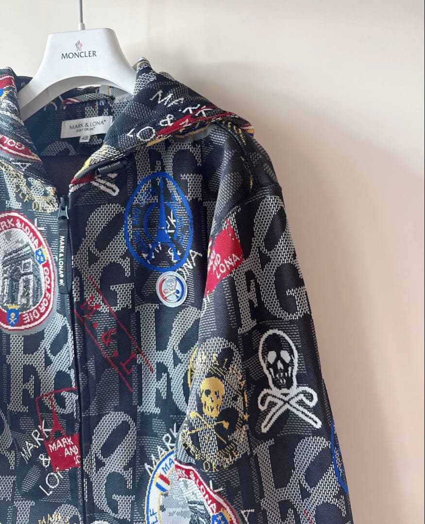 美品 ★ MARK&LONA パーカー マーク&ロナ 黒 スウェット 正規品