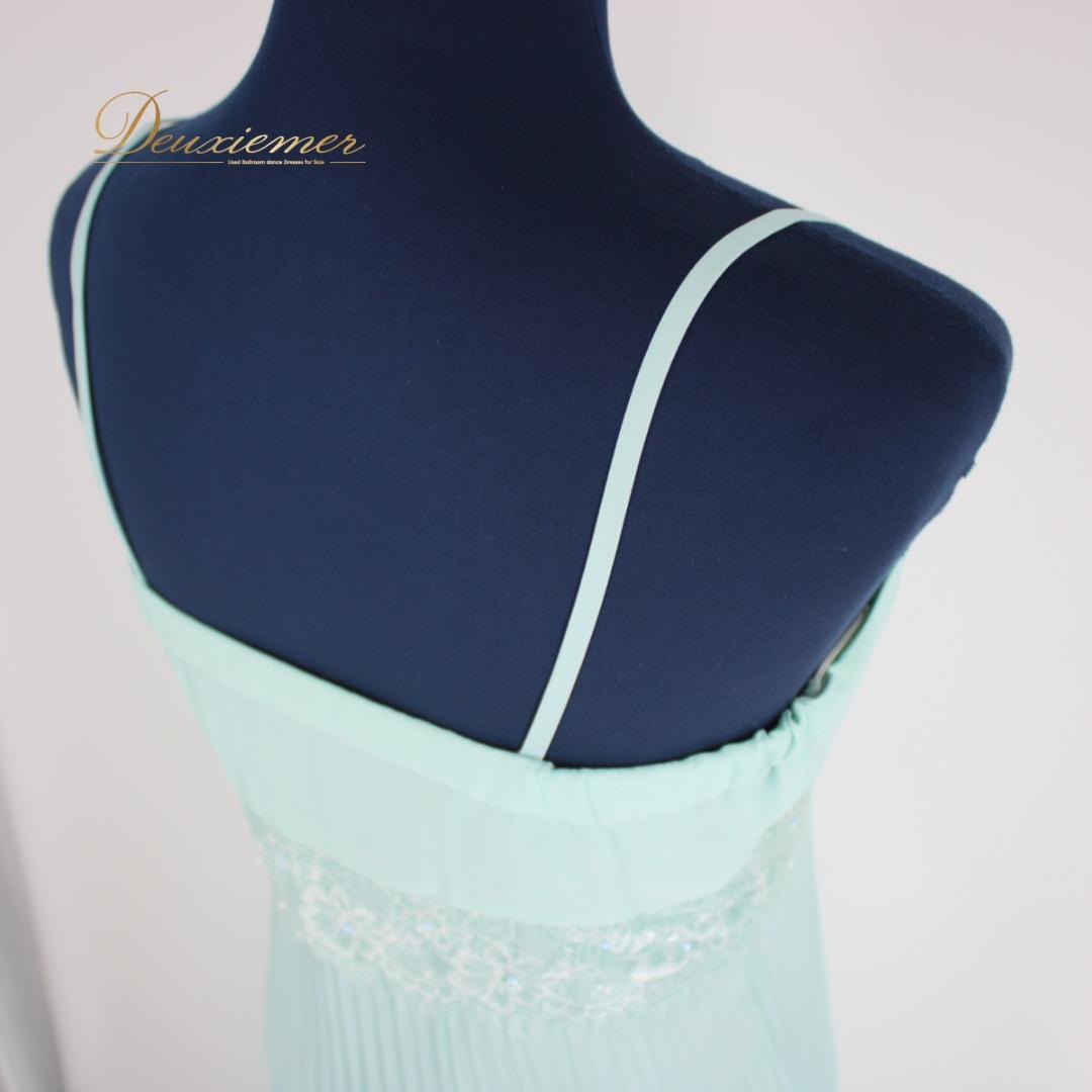 【美品 社交ダンス衣装】ワンピースドレス pinky wolman 水色