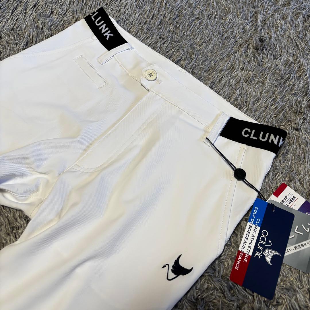 ■新品■ クランク　レディースL ゴルフウェア ストレッチ ストレートパンツ　白