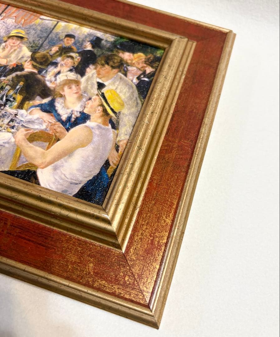 ルノワール 舟遊びの昼食 絵画 額縁 公式 複製画 油絵風 印象派 名画