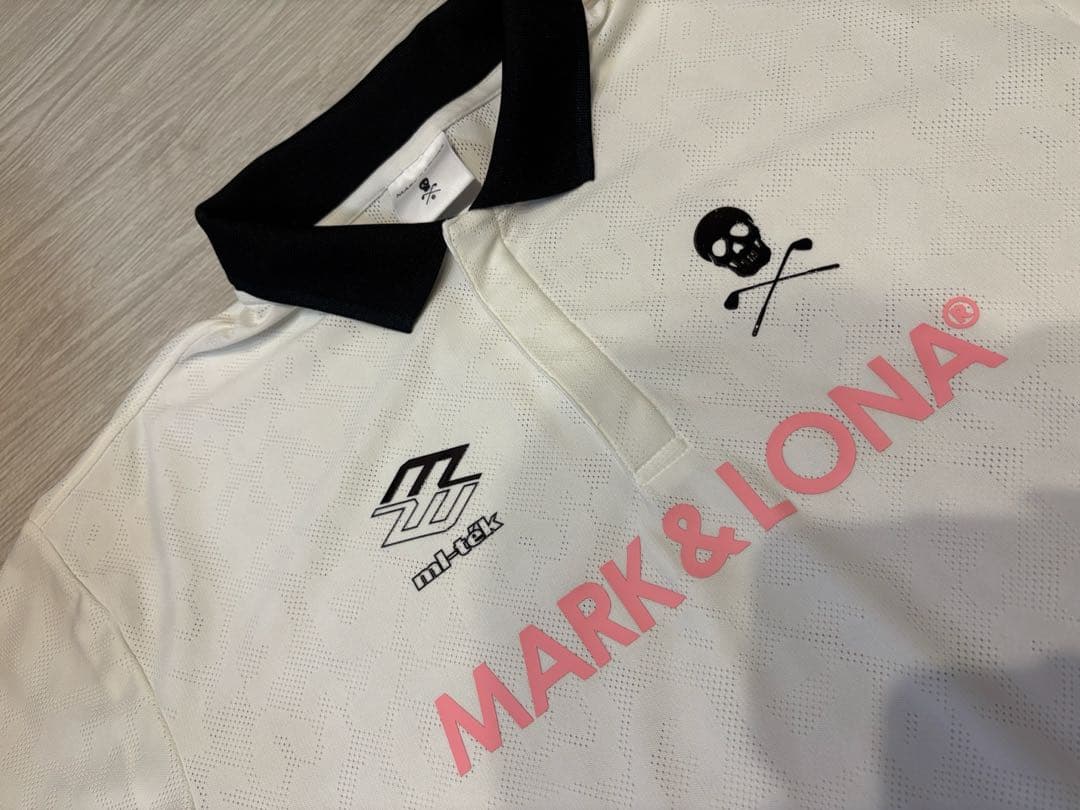 【美品】MARK&LONA マーク＆ロナ ポロシャツ メンズシャツ ホワイト