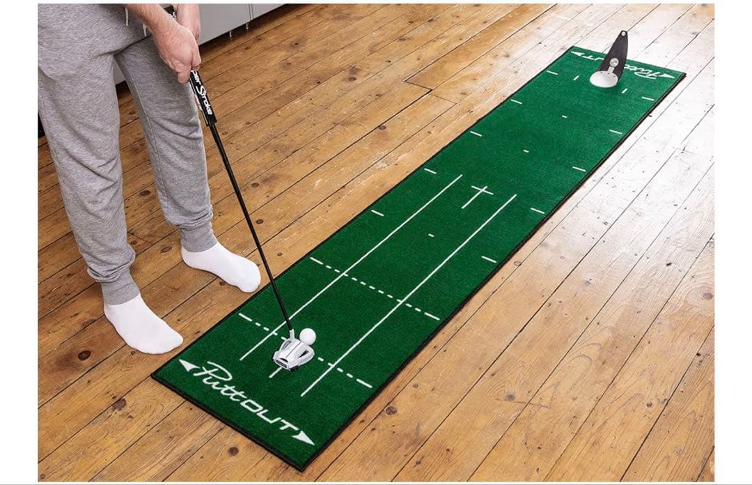 PuttOUT パター練習マット&プレミアムプレッシャーパットトレーナー
