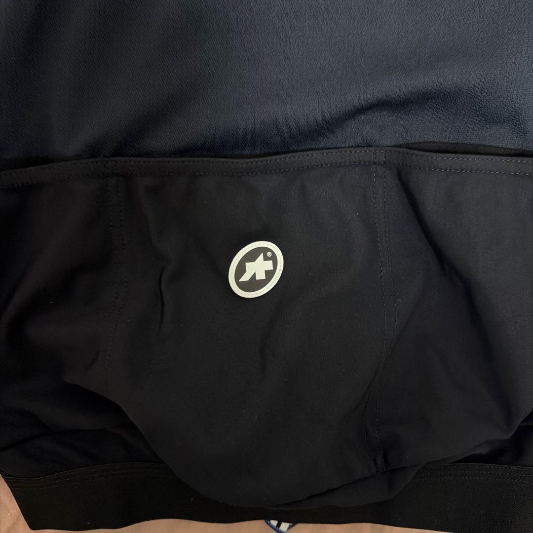 ASSOS サイクルジャケット XL ネイビー 裏起毛 春秋用