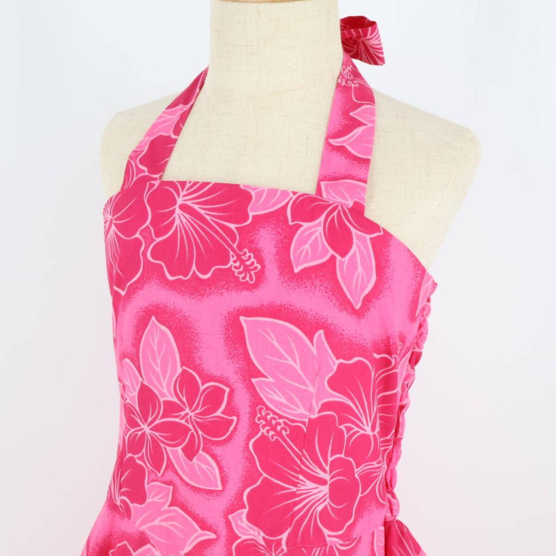 【ジュニアサイズ用 美品 日本製 フラダンス衣装】ピンク Paondor