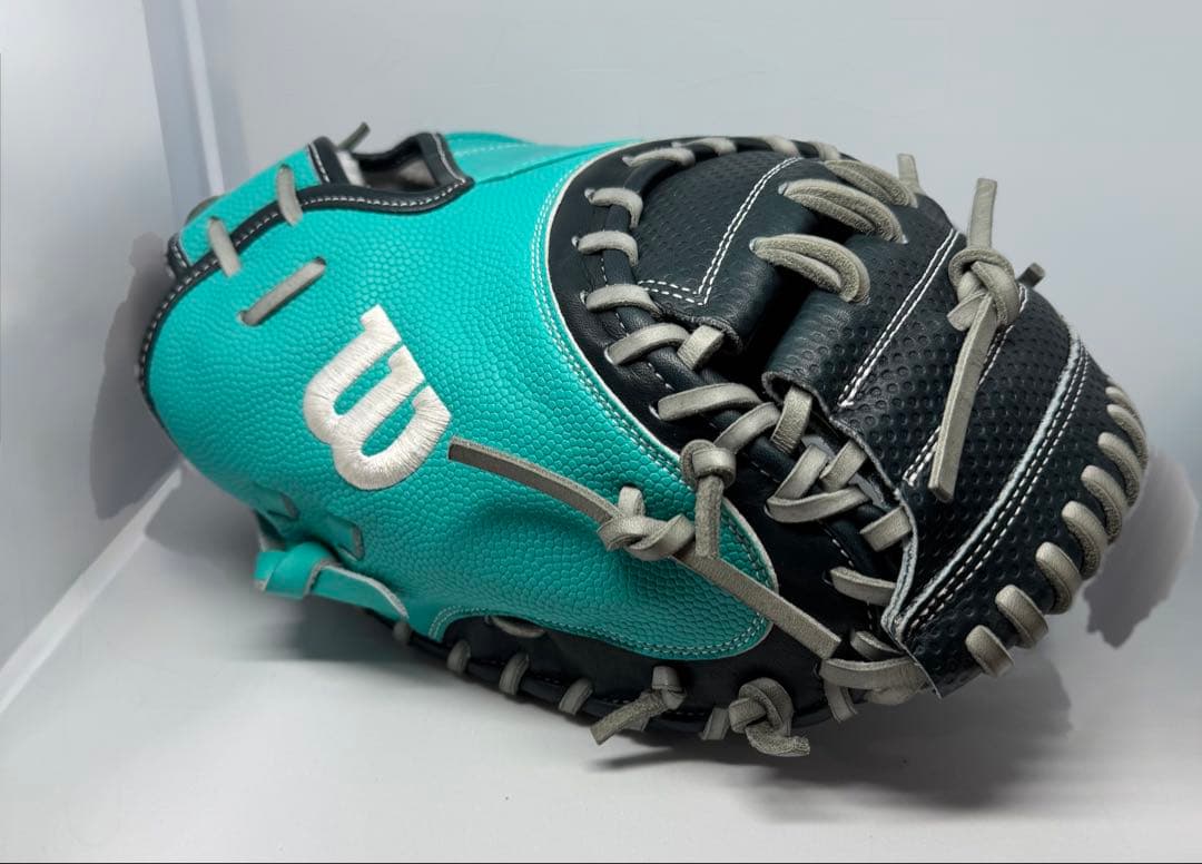 Wilson 軟式キャッチャーミット ターコイズ/ブラック