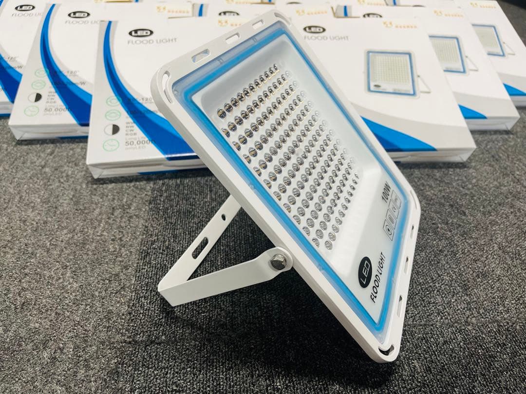 極薄型 LED100W 2個セット 昼光色6000K 11000LM IP67