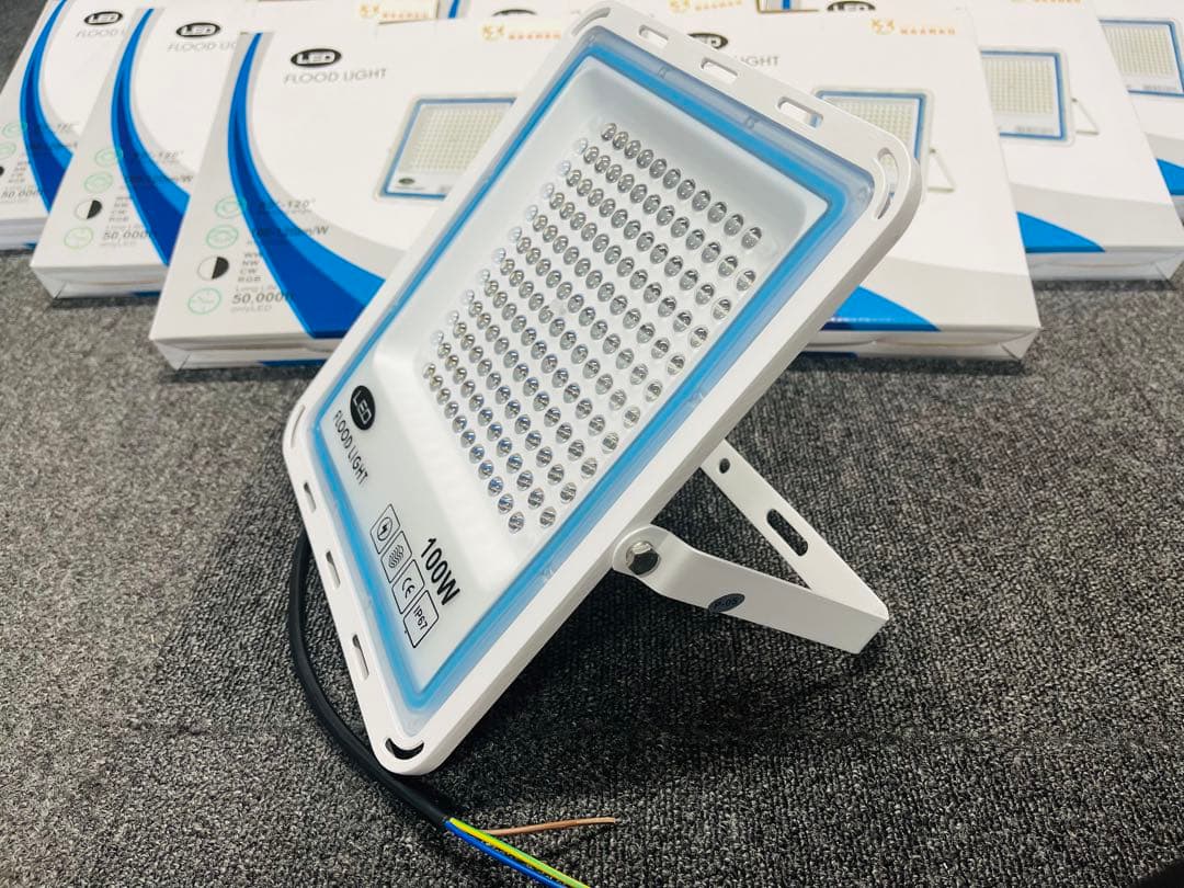 極薄型 LED100W 2個セット 昼光色6000K 11000LM IP67