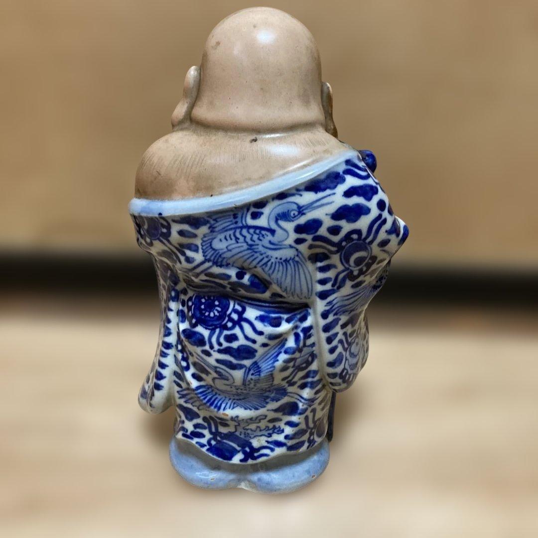 九谷焼　唐草　布袋　七福神　置物