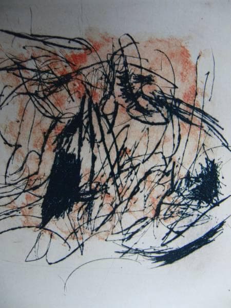 池田 満寿夫、女と鳥、新品額装付、画集画、状態良好