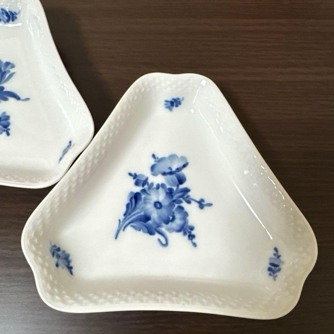 ロイヤルコペンハーゲン　ブルーフラワー　トライアングル　プレート　三角皿