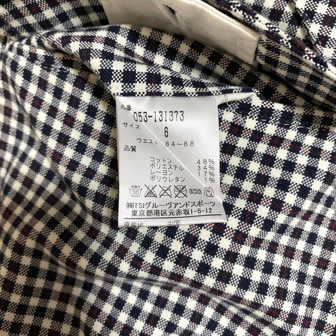パーリーゲイツ　ギンガムチェックパンツ　刺繍ロゴ　ゴルフ　ストレッチ　XL　6