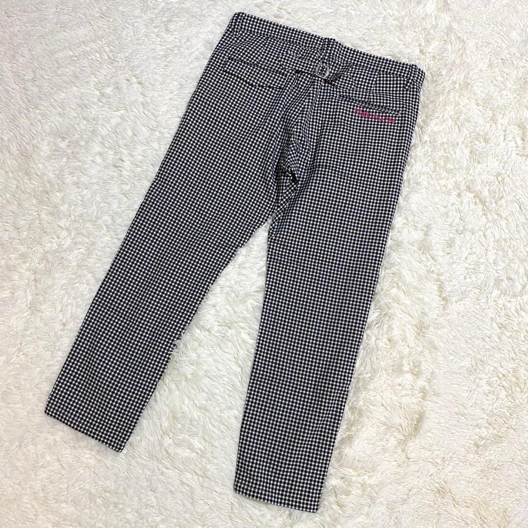 パーリーゲイツ　ギンガムチェックパンツ　刺繍ロゴ　ゴルフ　ストレッチ　XL　6