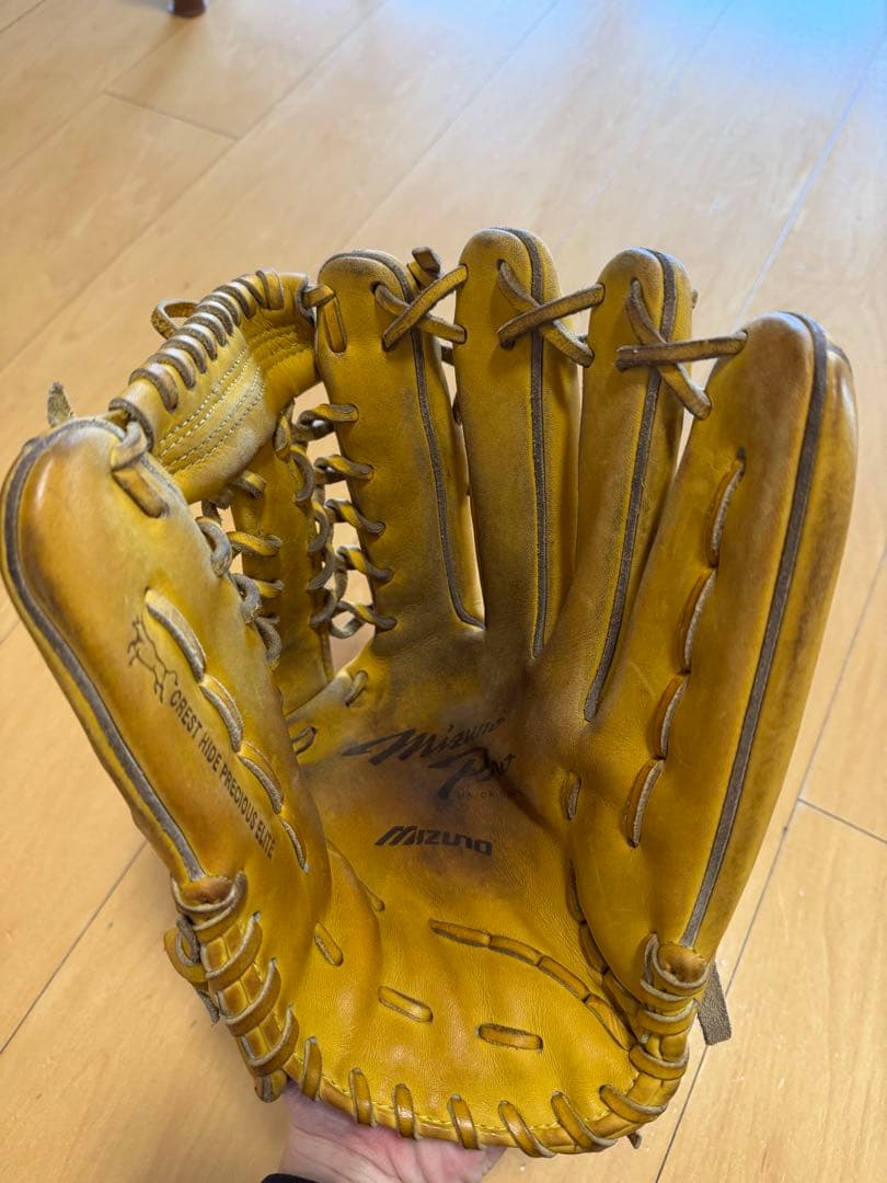 Mizuno Pro 軟式 外野手用 グローブ 右 イエロー