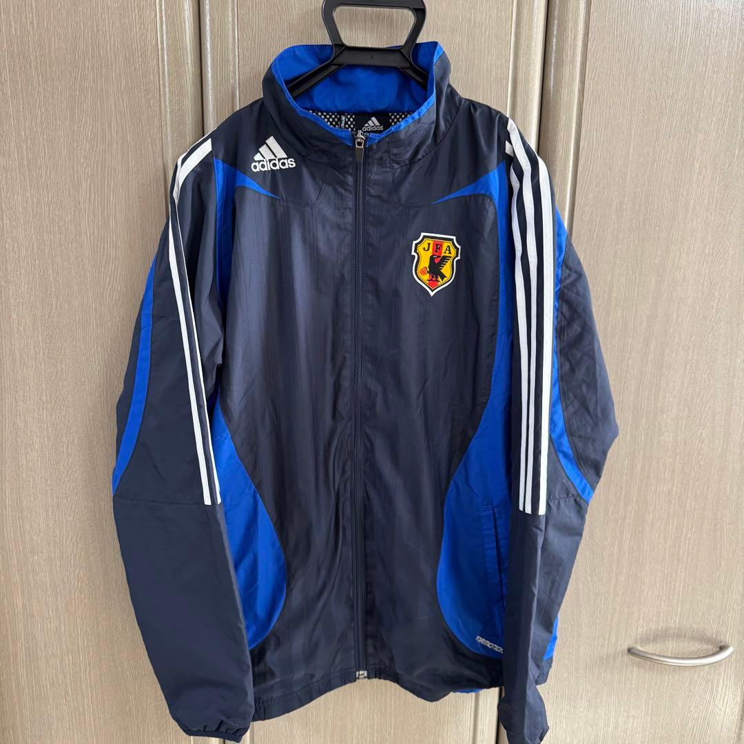 アディダス サッカー日本代表 トラックジャケット Oサイズ/ネイビー/裏起毛