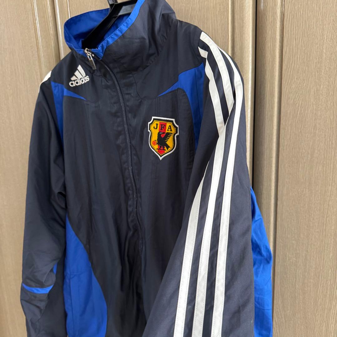 アディダス サッカー日本代表 トラックジャケット Oサイズ/ネイビー/裏起毛