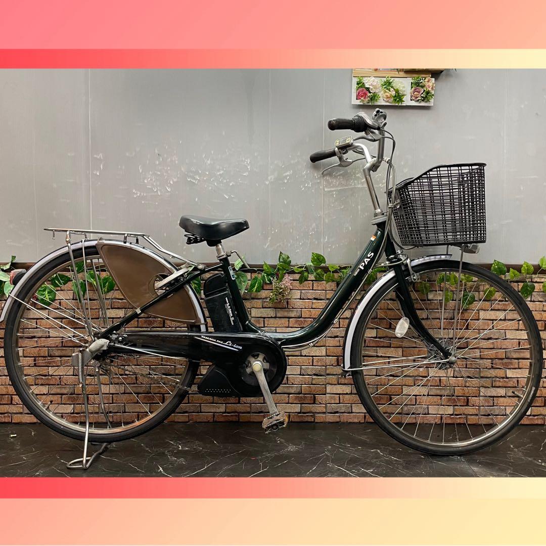 【65】電動自転車 YAMAHA PAS グリーン 26インチ