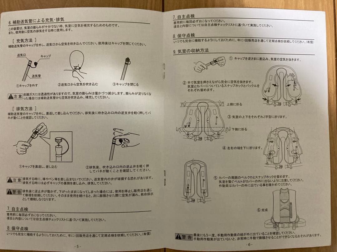 自動膨張式ライフジャケット（小型船舶用救命胴衣）