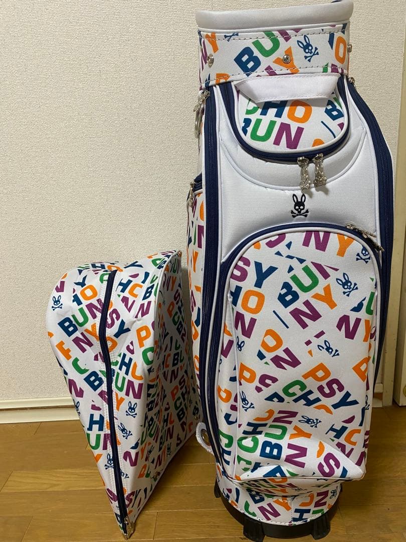 ※使用数3-4回程度美品　PSYCHO BUNNY ゴルフバッグ キャディバッグ