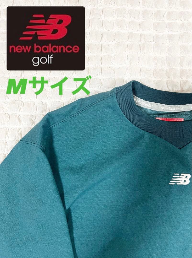 【美品‼️】ニューバランス　ゴルフ スウェット ハーフスリーブ クルーネック 緑