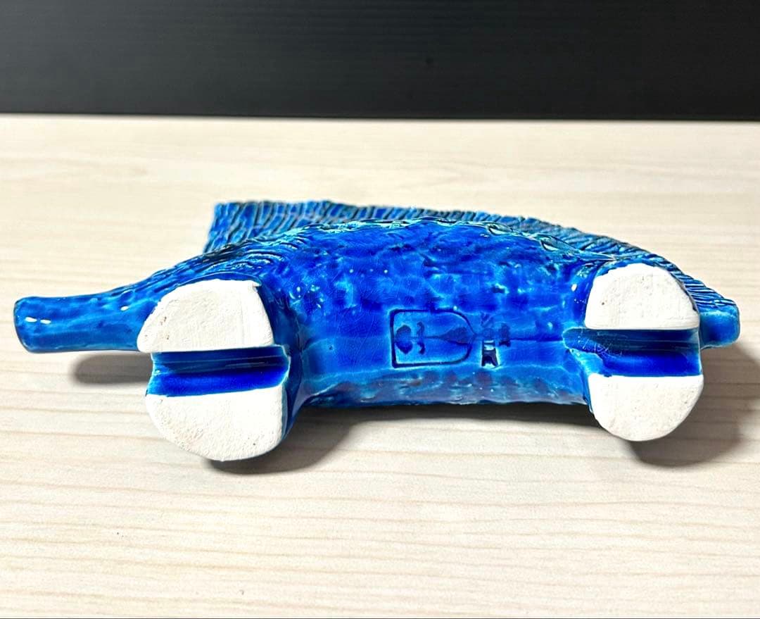 Bitossi ビトッシ リミニブルー イタリア製 置物　ヤマアラシ