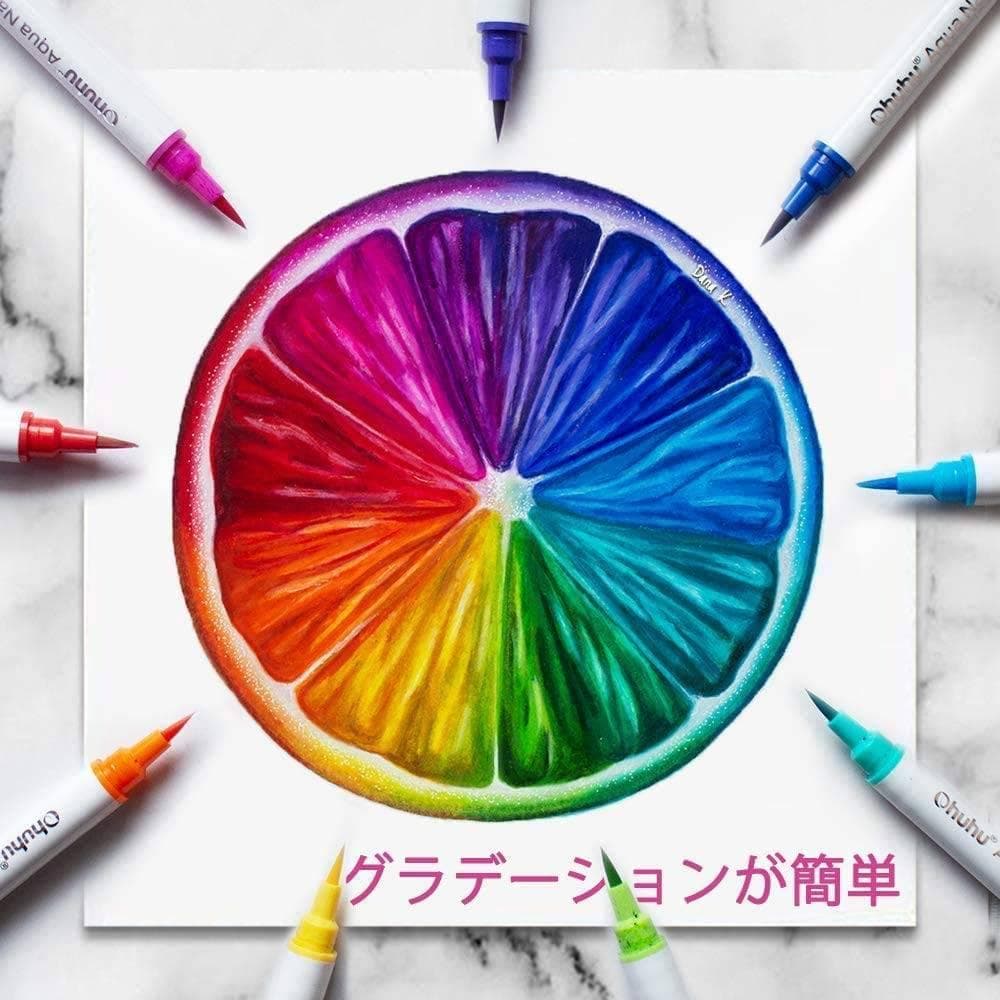 1本水彩ペン 36色セット 水彩紙パッド