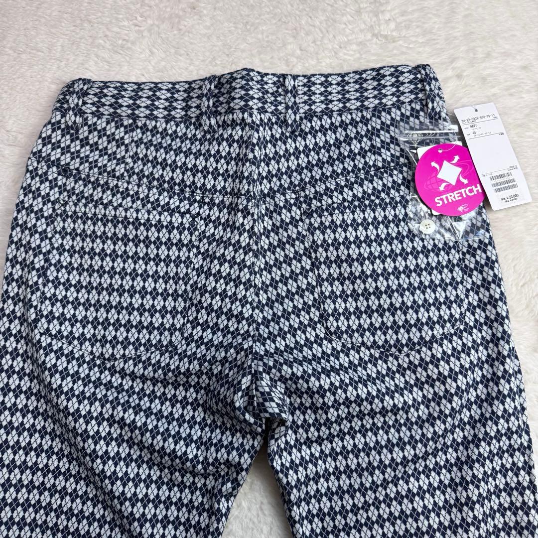 BEAMSGOLF PURPLELABEL アーガイル小柄 パンツ ストレッチ