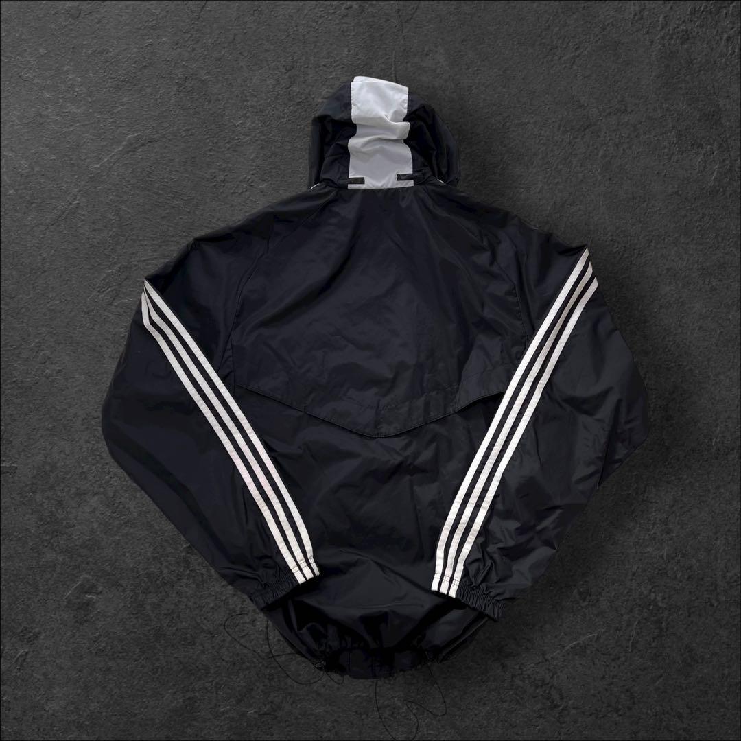 00s adidas レアルマドリード　ナイロンジャケット　短丈　ドローコードL