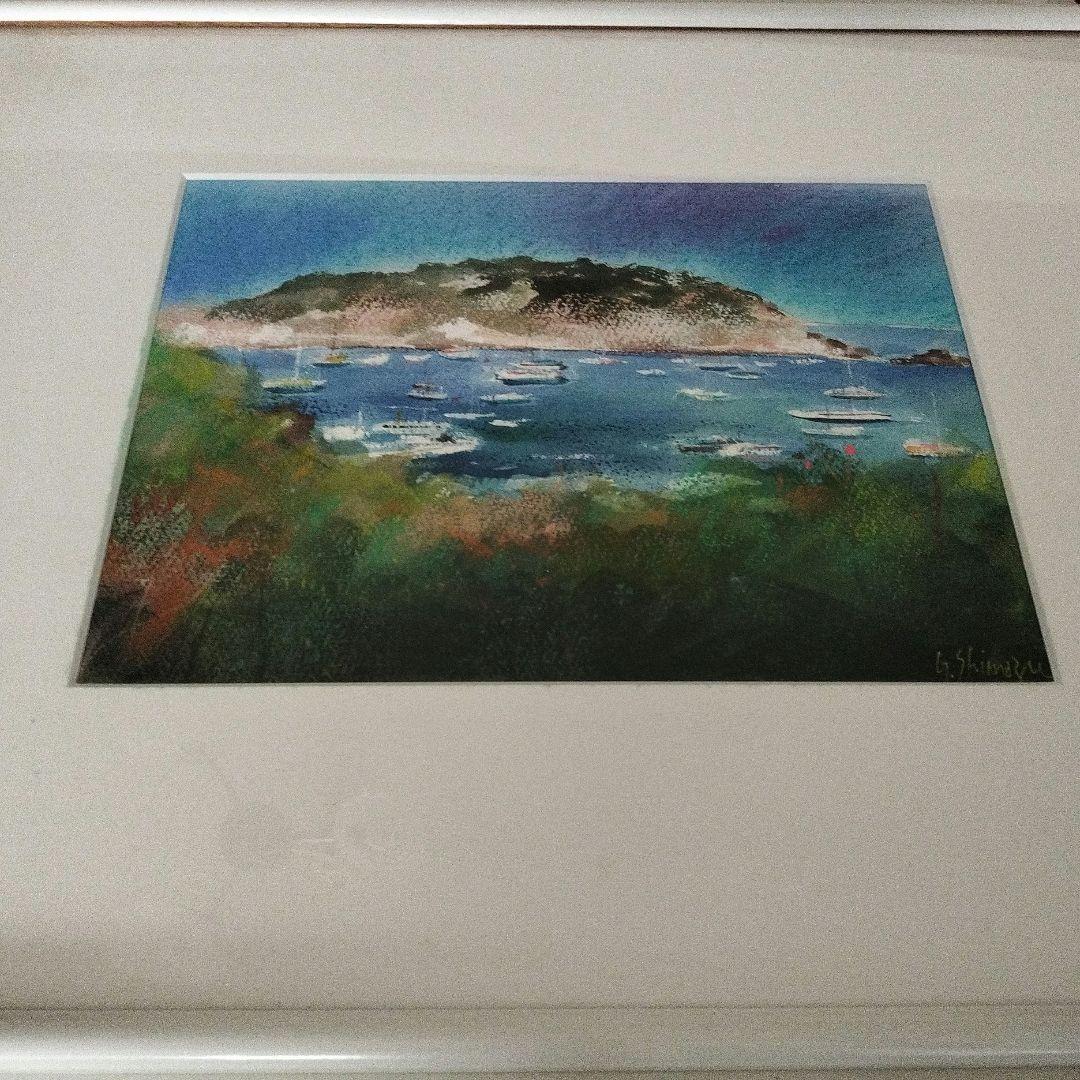 島津豪亮 　海の風景　絵画