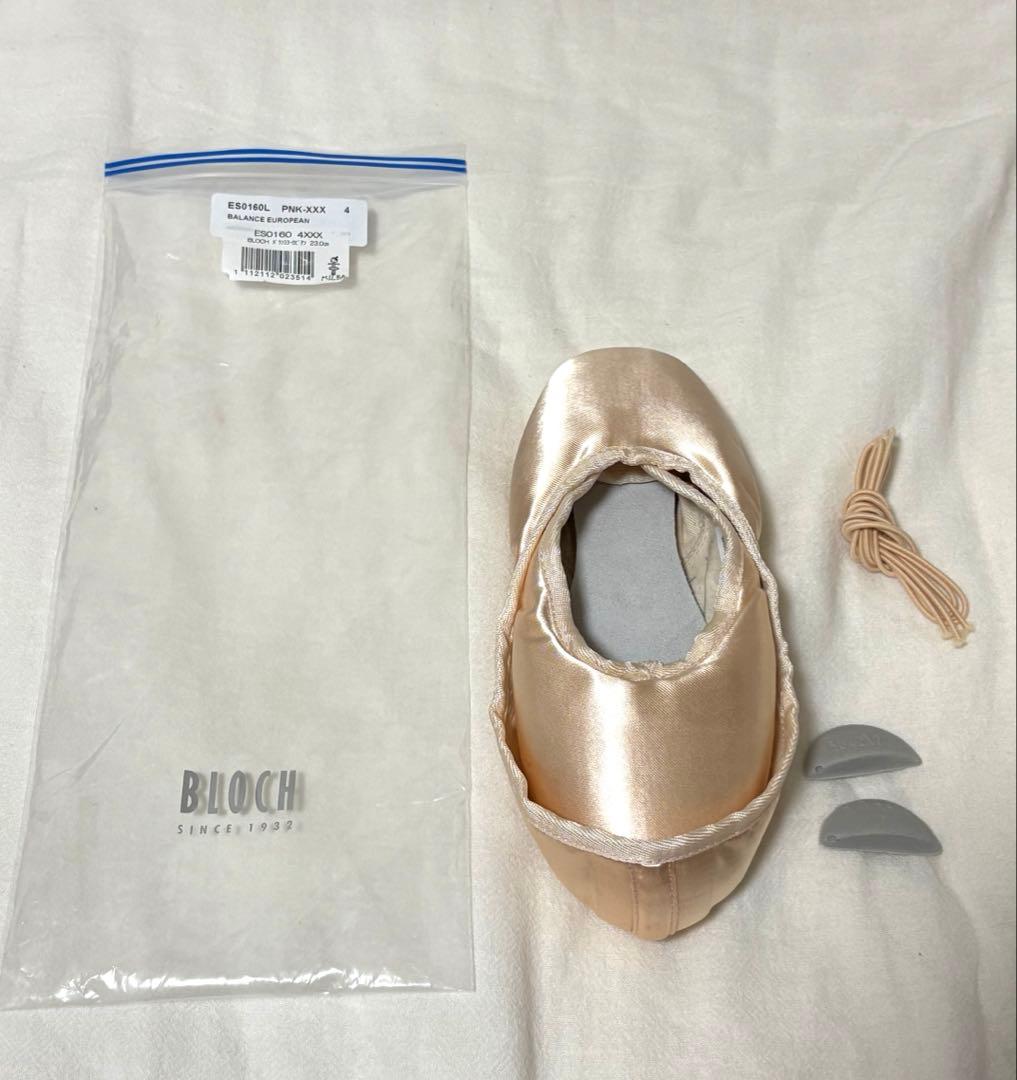 ポワント　トゥシューズ　ブロック　バランスヨーロピアン　4XXX 未使用　紐別