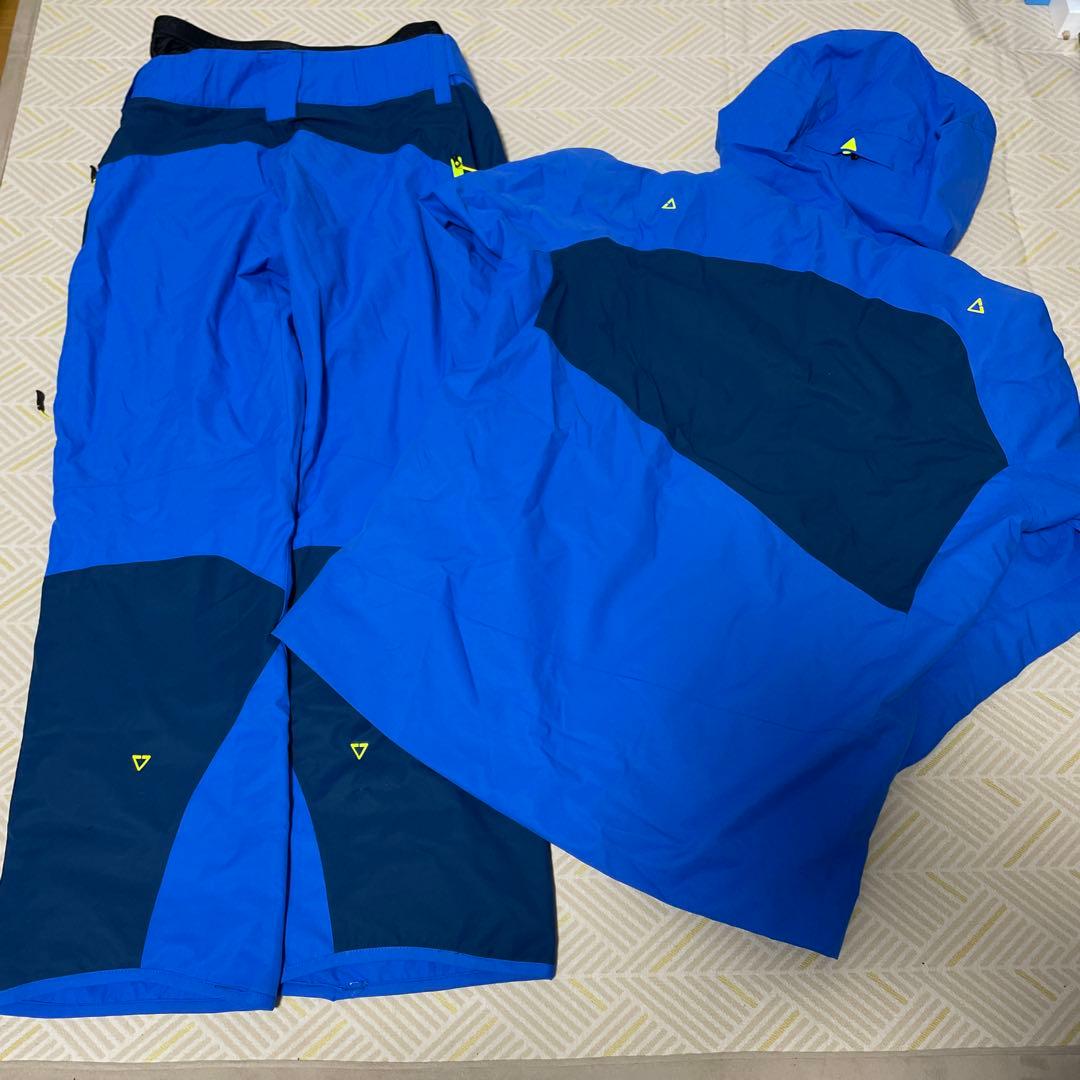 フェニックス　phenix スノーウェア　スキーウェア　XL ブルー×蛍光黄緑②