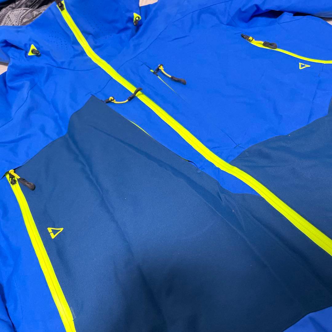 フェニックス　phenix スノーウェア　スキーウェア　XL ブルー×蛍光黄緑②