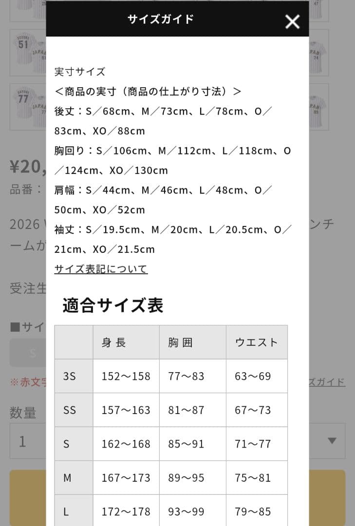 【新品 タグ付き】M 大谷翔平 ホーム レプリカユニフォーム WBC 2026