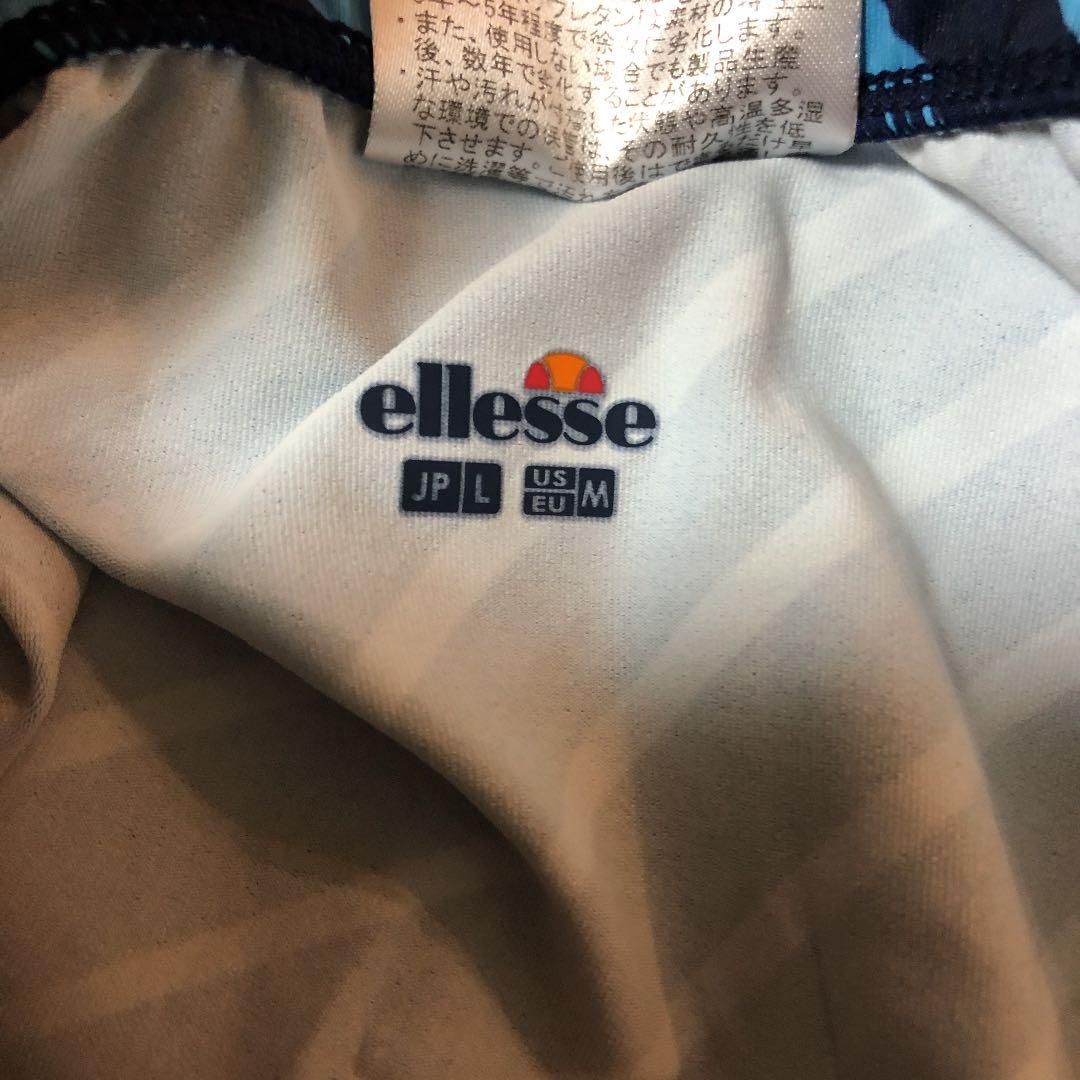 ellesse エレッセ テニスウェア 上下 ネイビー ブルー 青 ストライプ