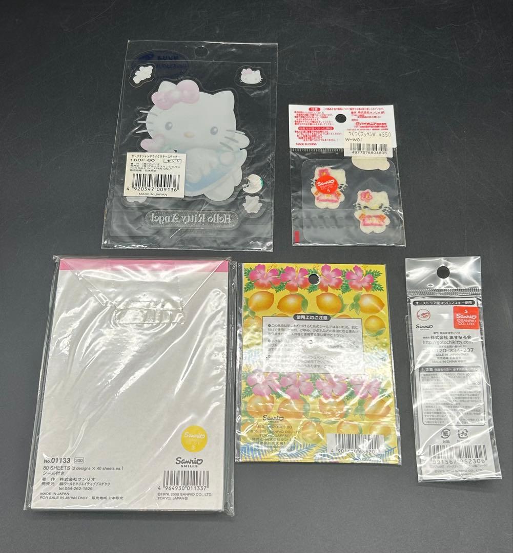 サンリオ　キティ　5点　当時物　トロピカルシール　ハイビスカス　希少品　未使用品