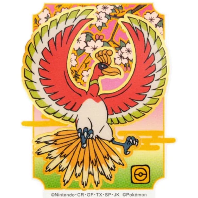 １０枚★ホウオウ　ポケモン　モバイルステッカー３